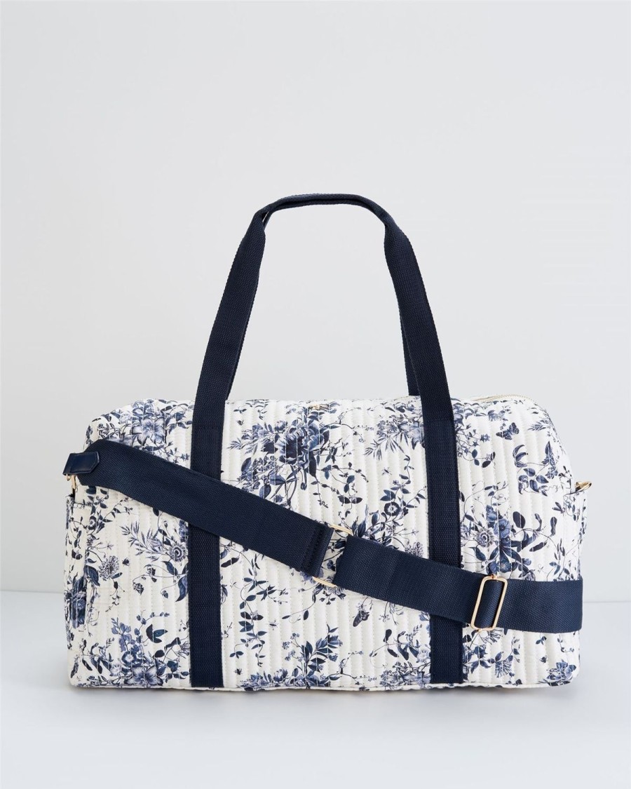 Handtassen Fable England | Zoey Weekendtas Blooming Blauw