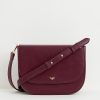 Handtassen Fable England | Nina Messenger Handtas Bordeaux Veganistisch Leer