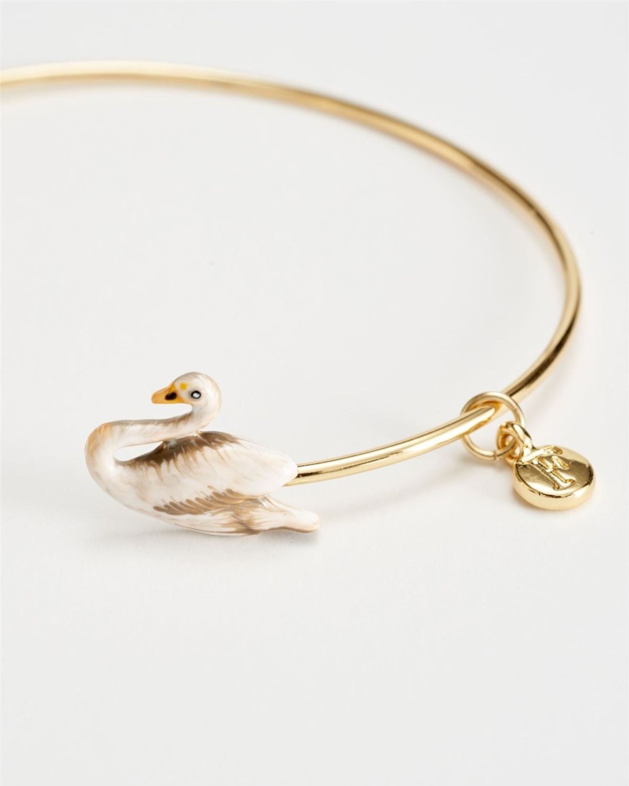 Sieraden Fable England | Emaille Zwaan Bangle