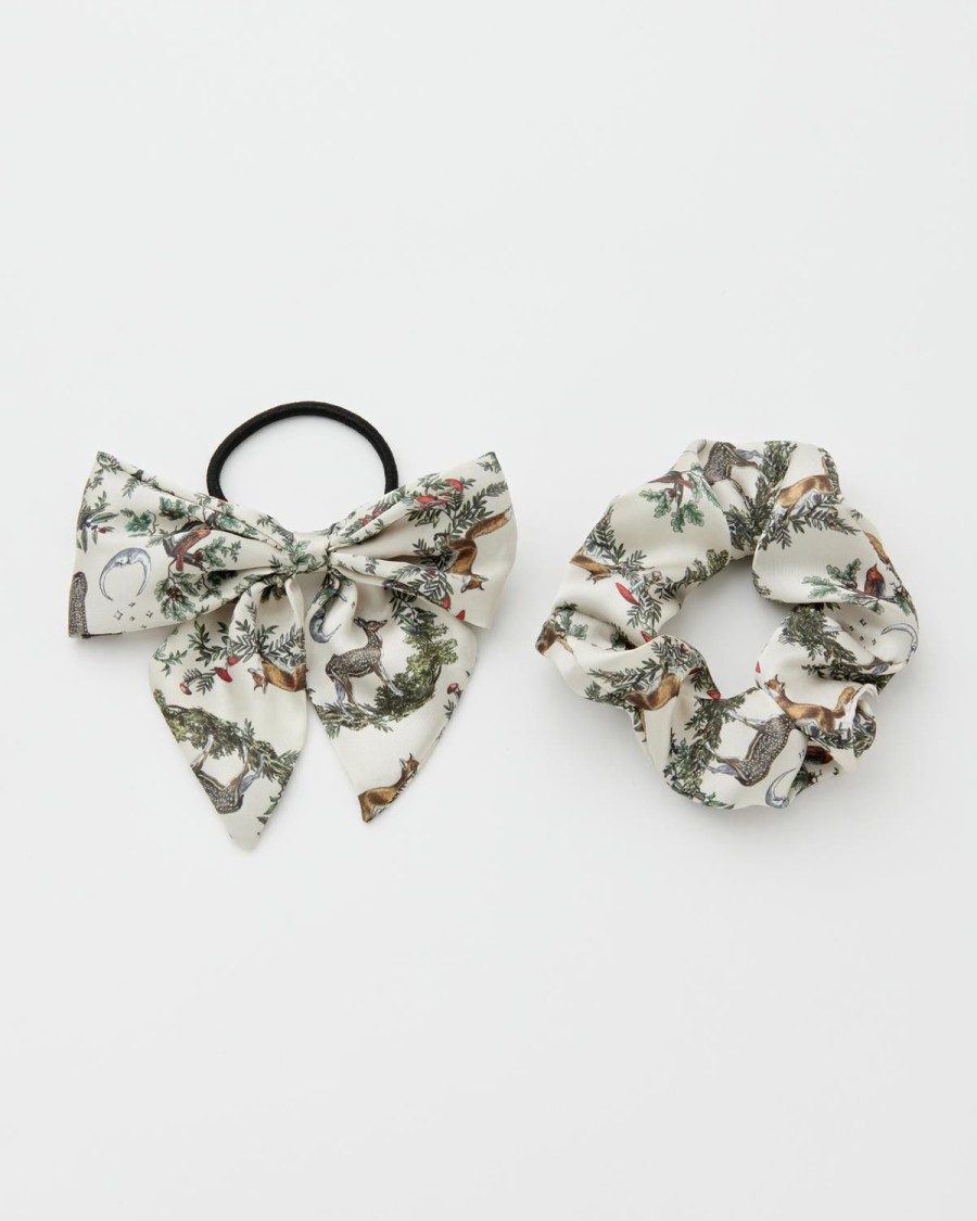 Accessoires Fable England | A Night'S Tale Scrunchie & Strik Kristalgrijs