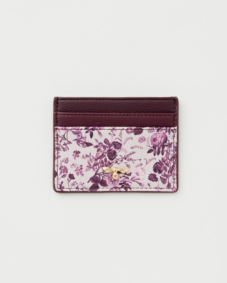 Handtassen Fable England | Wandelende Rose Card Portemonnee Bordeaux