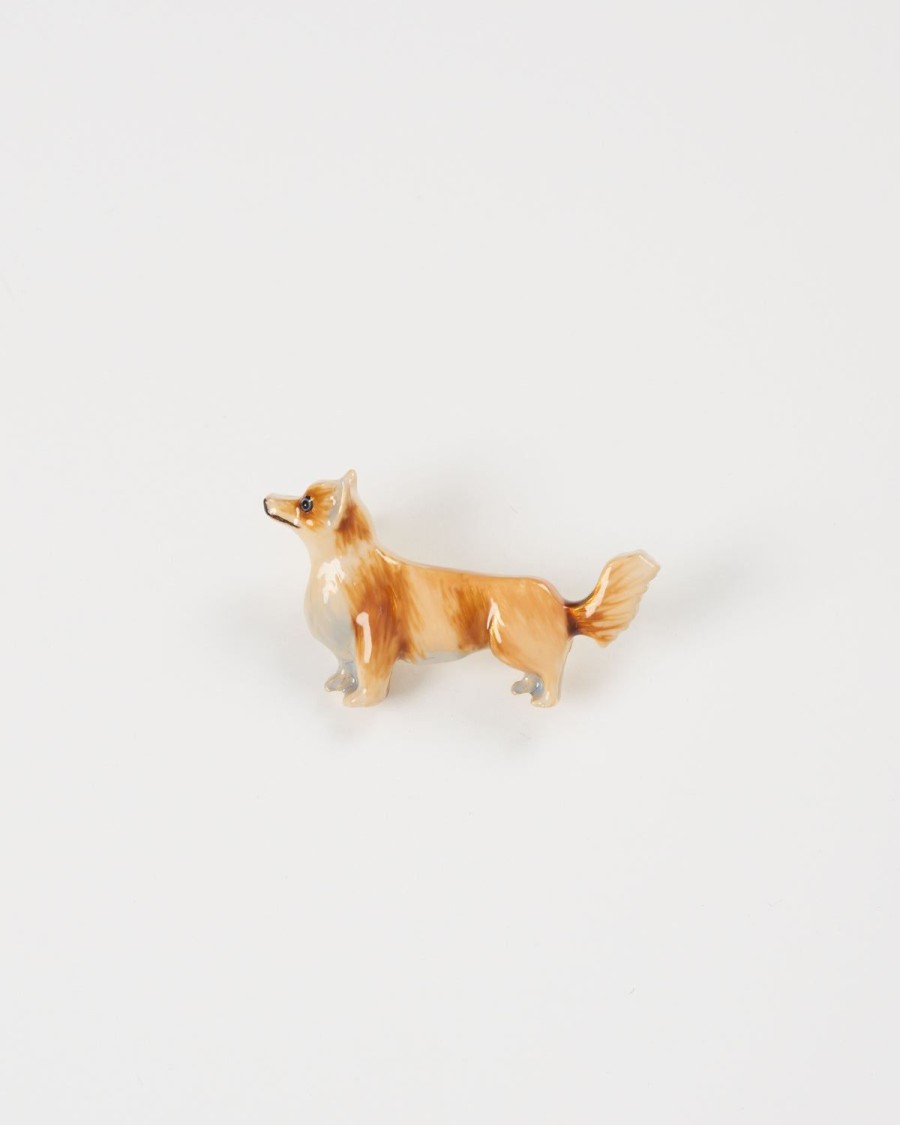 Sieraden Fable England | Emaille Corgi Broche