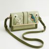 Handtassen Fable England | Geborduurde Kingfisher Crossbodytas